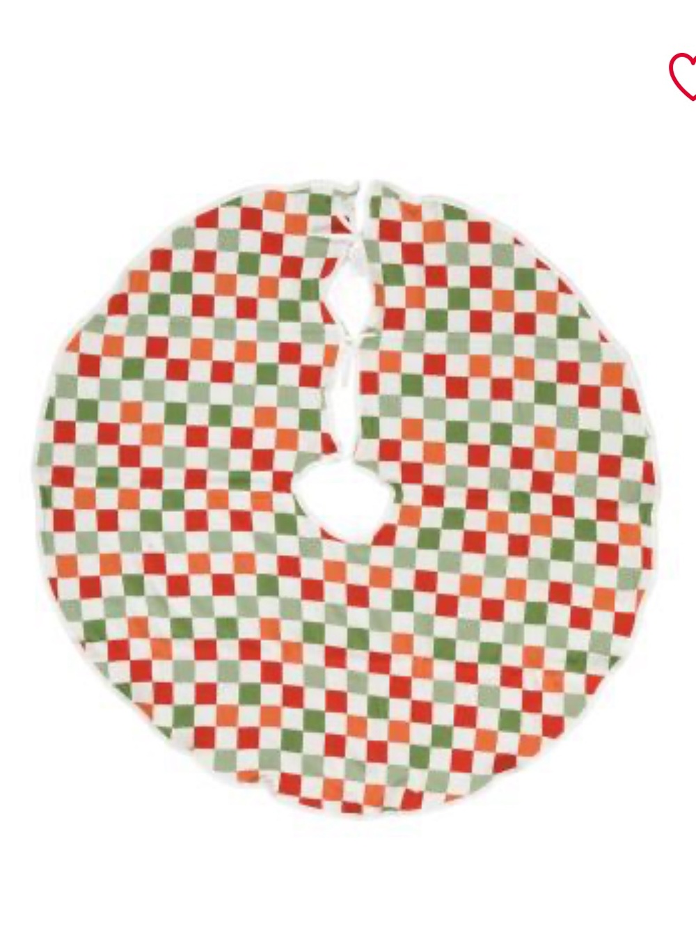 Festive Checkered Tree Skirt - Red, Green, White